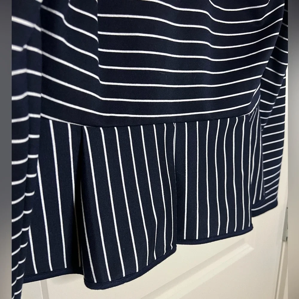 Sandro Studio Striped Blazer Navy & White - Picture 6 of 7